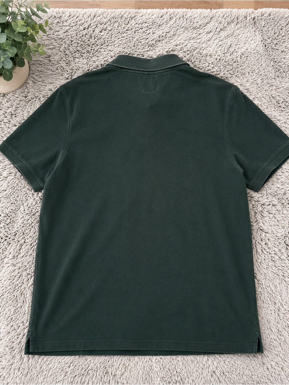 Roots Canada Dark Green Cotton Polo Shirt Pocket Leather Logo Men’s XXL - Picture 5 of 5
